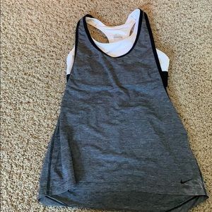 Nike sports tank with attached sports bra
